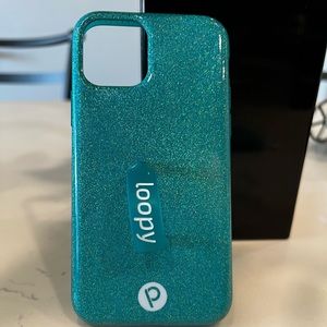 iPhone 11 Pro, sparkle turquoise loopy case